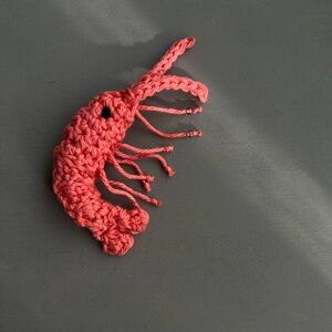 Handmade Crochet Shrimp Toy